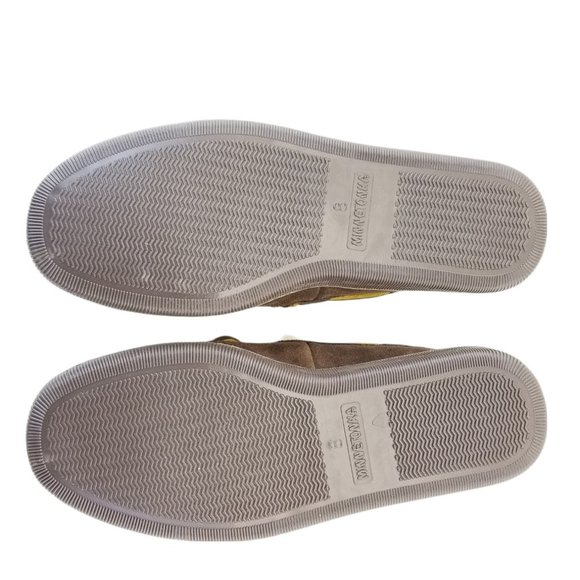 MINNETONKA MENS PILE LINED HARDSOLE COMFORTABLE MOCCASIN CHOCOLATE 3908 SIZE 8 - Picture 6 of 8